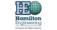 Hamilton Engineering logo with globe graphic and tagline Innovative Hot Water Solutions Hamilton Engineering logo with globe graphic and tagline Innovative Hot Water Solutions