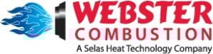 Webster Combustion logo with blue flame graphic and tagline A Selas Heat Technology Company Webster Combustion logo with blue flame graphic and tagline A Selas Heat Technology Company