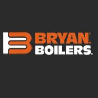 Bryan Boilers company logo in orange and white on black background Bryan Boilers company logo in orange and white on black background